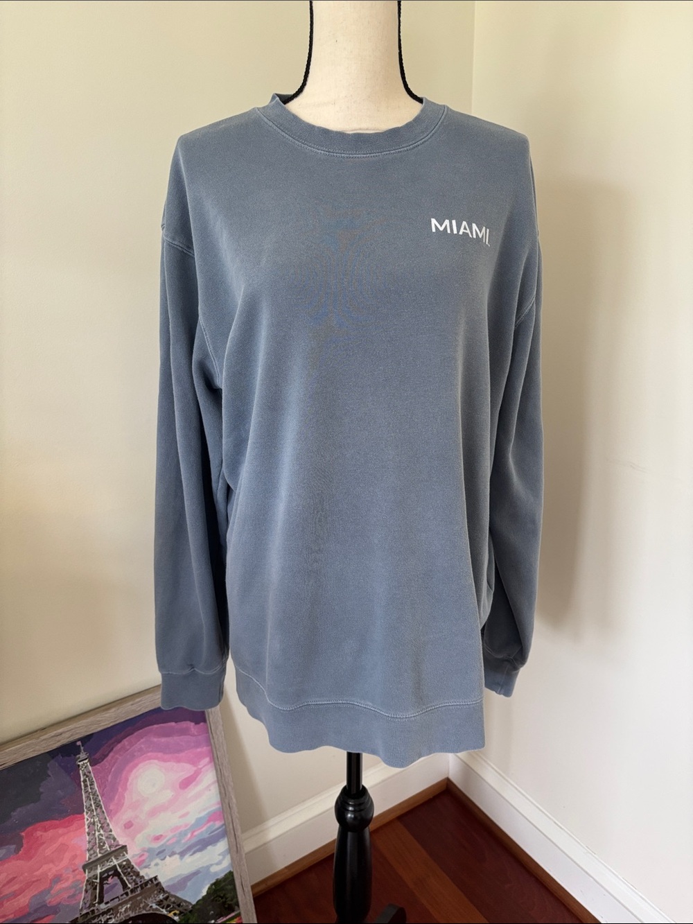 miami Men's Crewneck Sweatshirt in Slate Blue